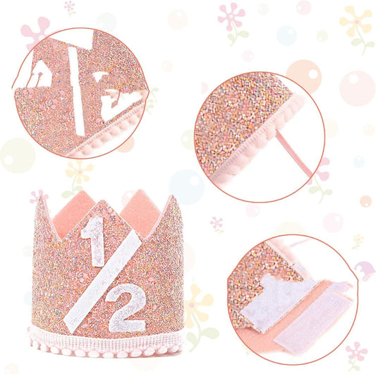 Decorative Rose Gold Half-year-old Crown Party Decorative Hat