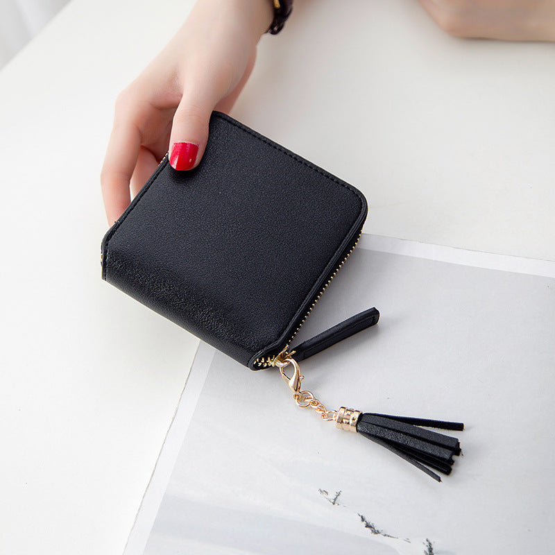 Square zipper wallet ladies coin purse