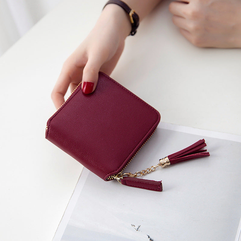 Square zipper wallet ladies coin purse