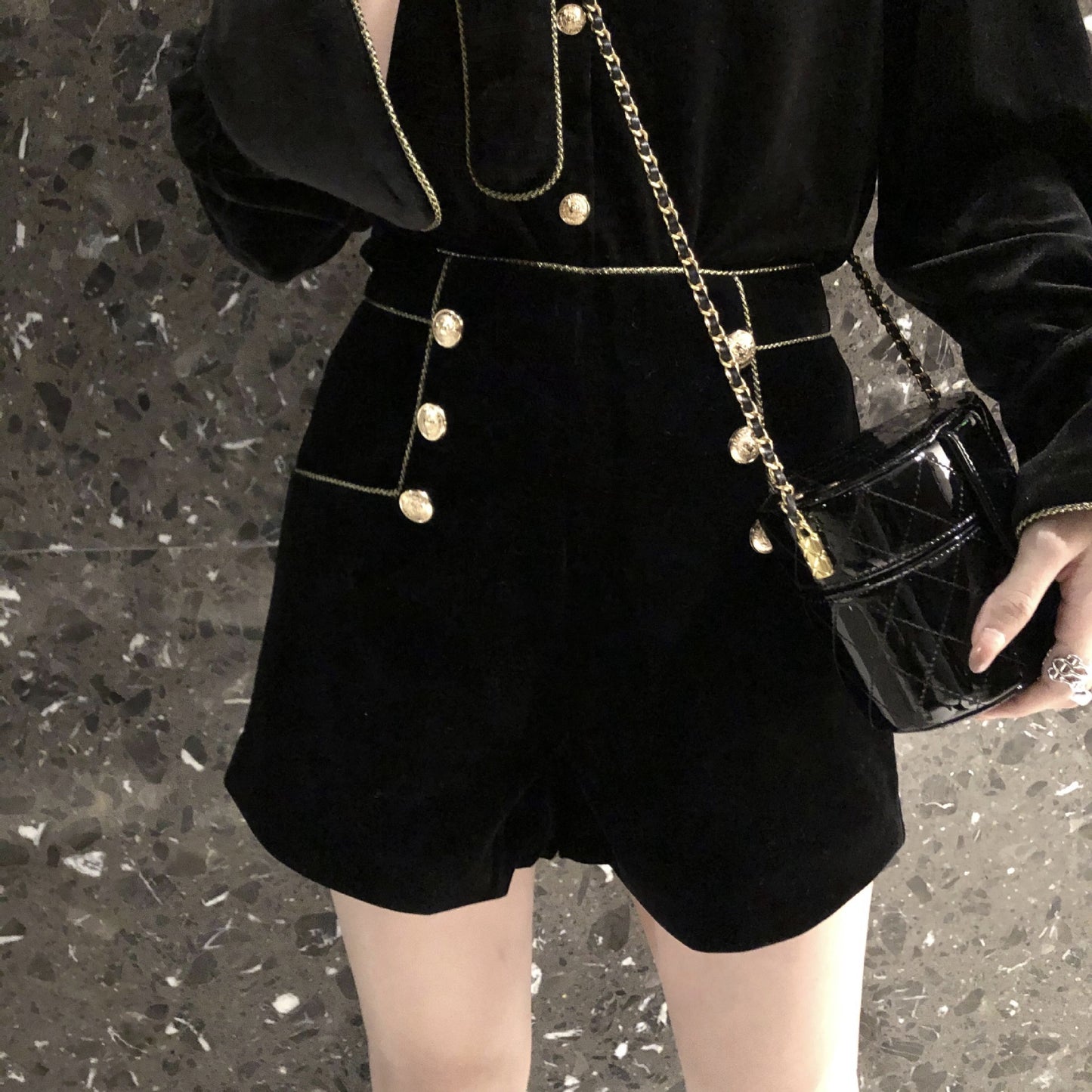 Velvet Shorts Light Mature Ladies Temperament Early Autumn And Winter