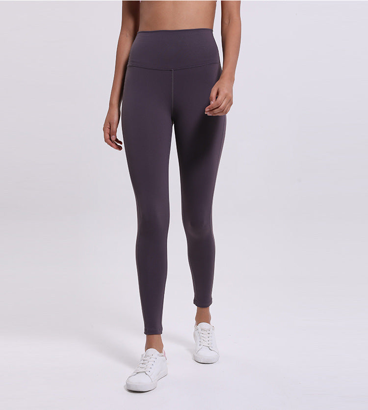 Stitched nine points fitness pants