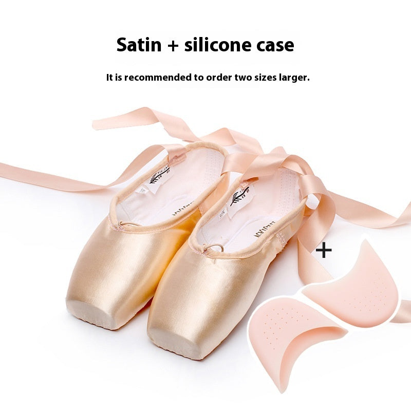Solid Color Simple Hard Bottom Strap Ballet Shoes