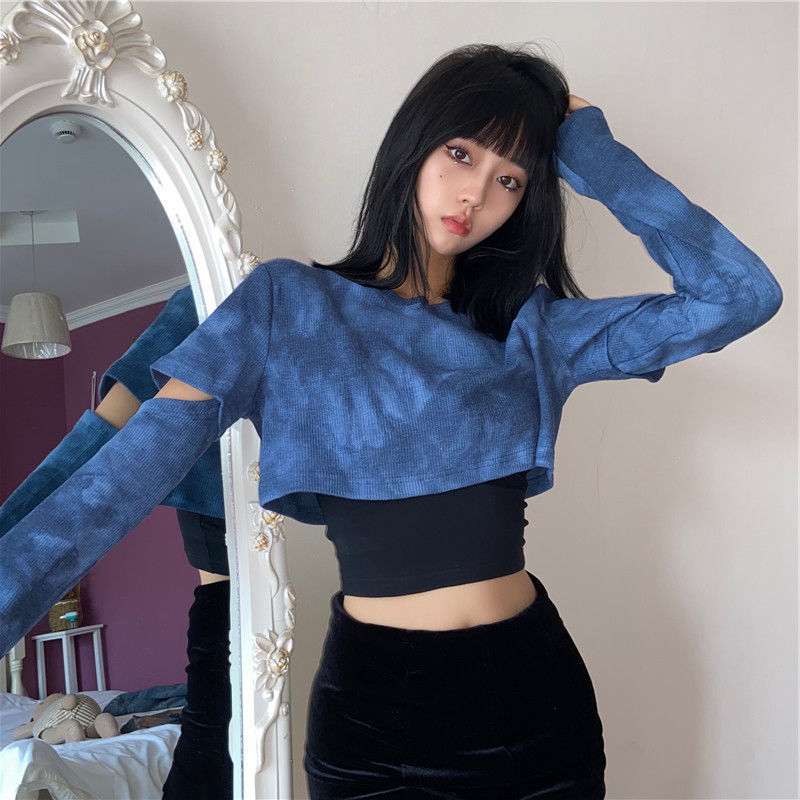 New Tie Dyed Women's Short Bottoming Shirt