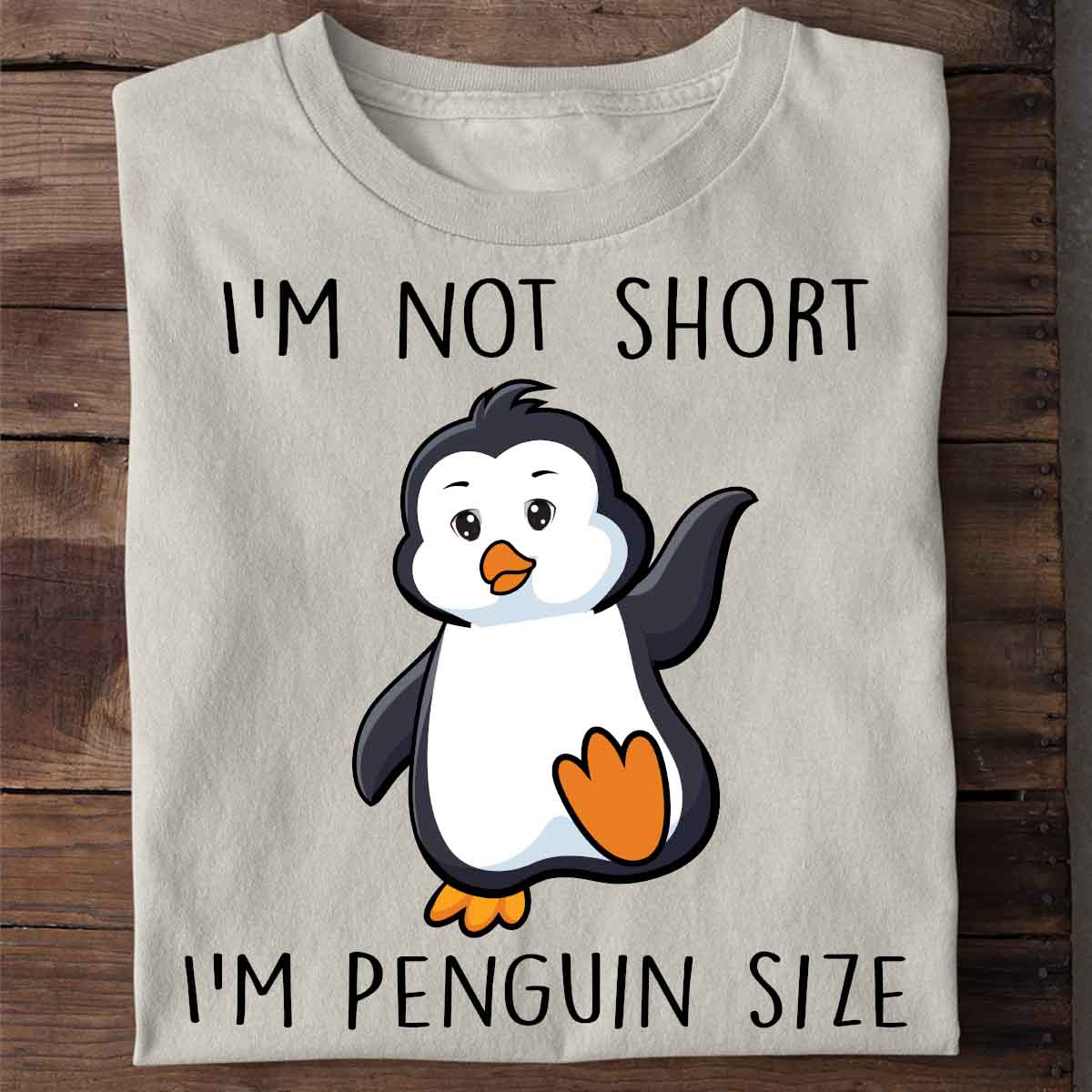 Penguin Print Short Shirt Team Uniform European And American Fabrics