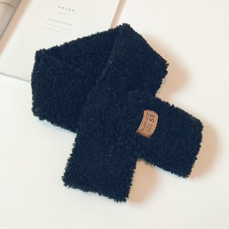 Faux Lamb Wool Warm Student Scarf