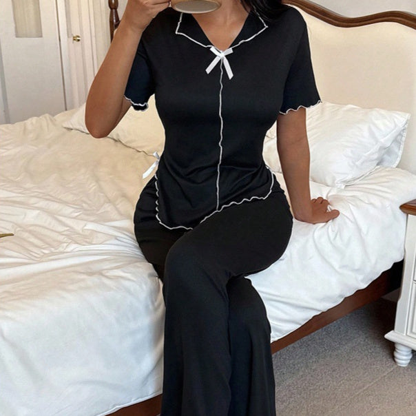 Womens Casual Top And Pants Pajama Set