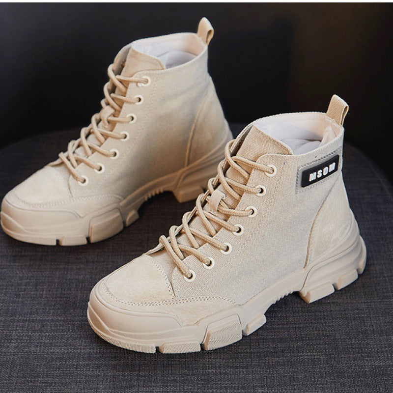 New Desert Boots All-match Student High-top Canvas Short Boots