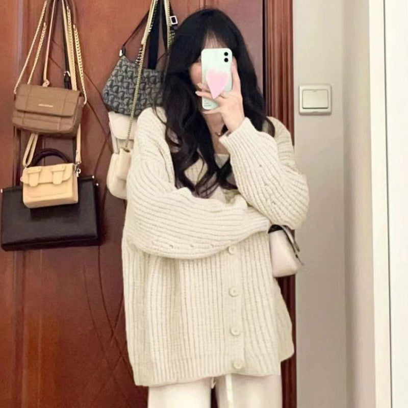 Sweater Cardigan Autumn Coat Idle Style Sweet