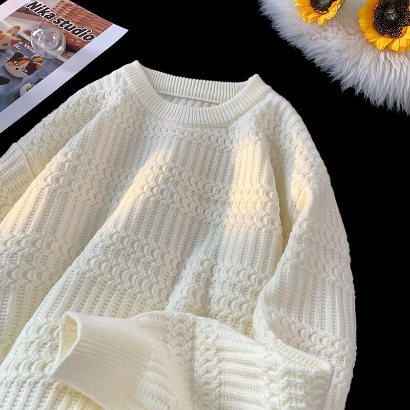 Round Neck Sweater Men's Fashion Brand Handsome Autumn And Winter Undershirt