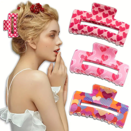 Heart Shape Printed Rectangle Grip