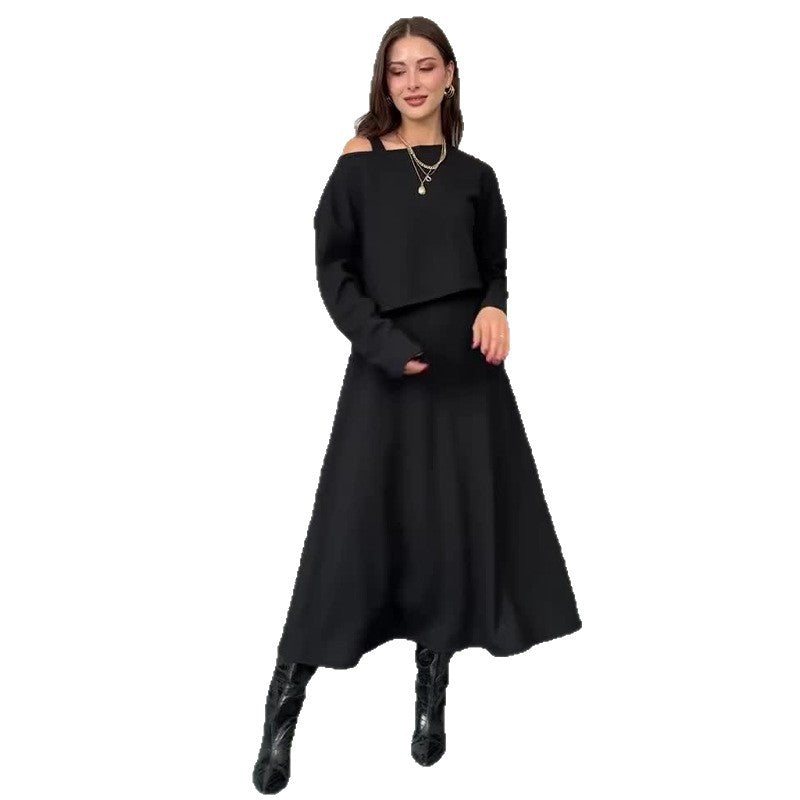 Minimalist strikkjolesæt til kvinder