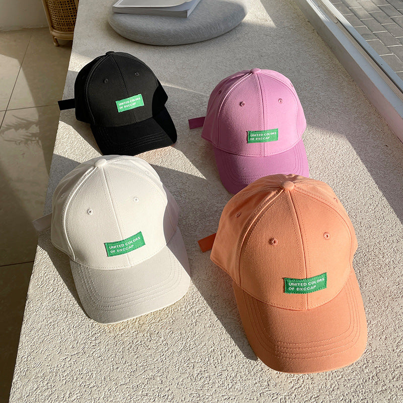 Patch Letter Baseball Boys And Girls Shade Sunscreen Curved Brim Hat