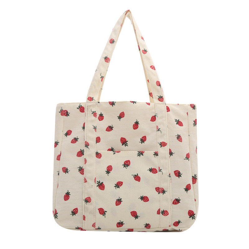 Portable Tote Bag Large Capacity Beautiful Simple Fashion Preppy Style Casual Cool Shoulder Bag