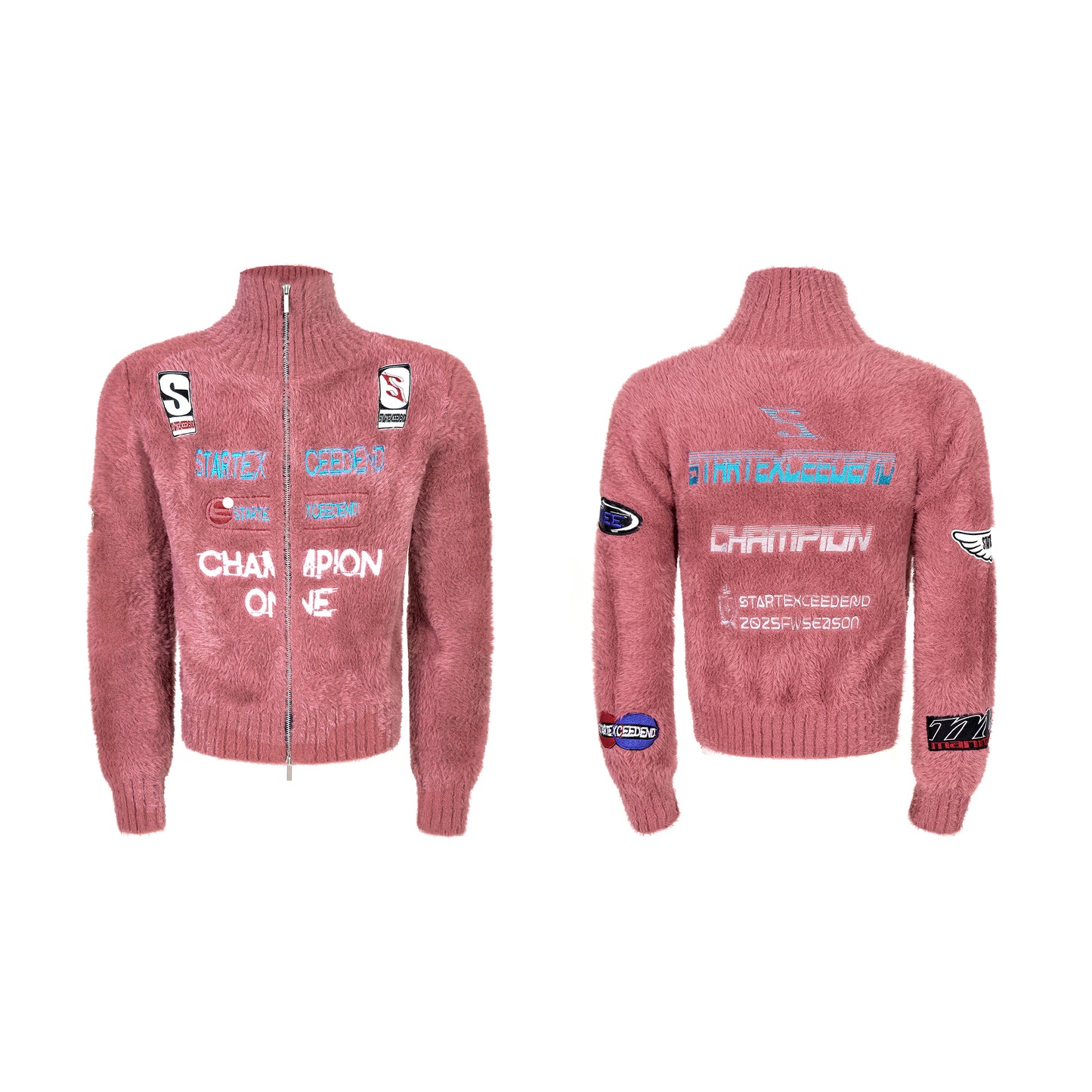 Embroidered And Printed Base-layer Shirt With A Stand-up Collar For Boys