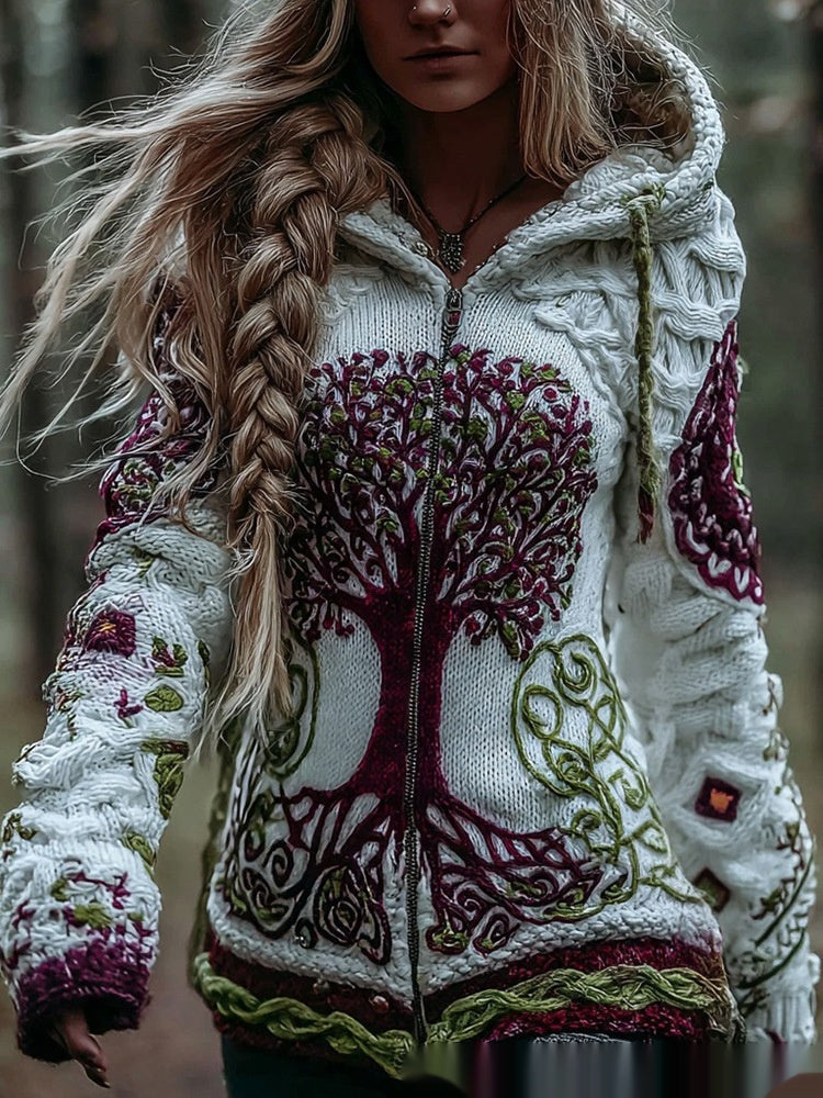 3D Digital Printed Cardigan Women's Coat