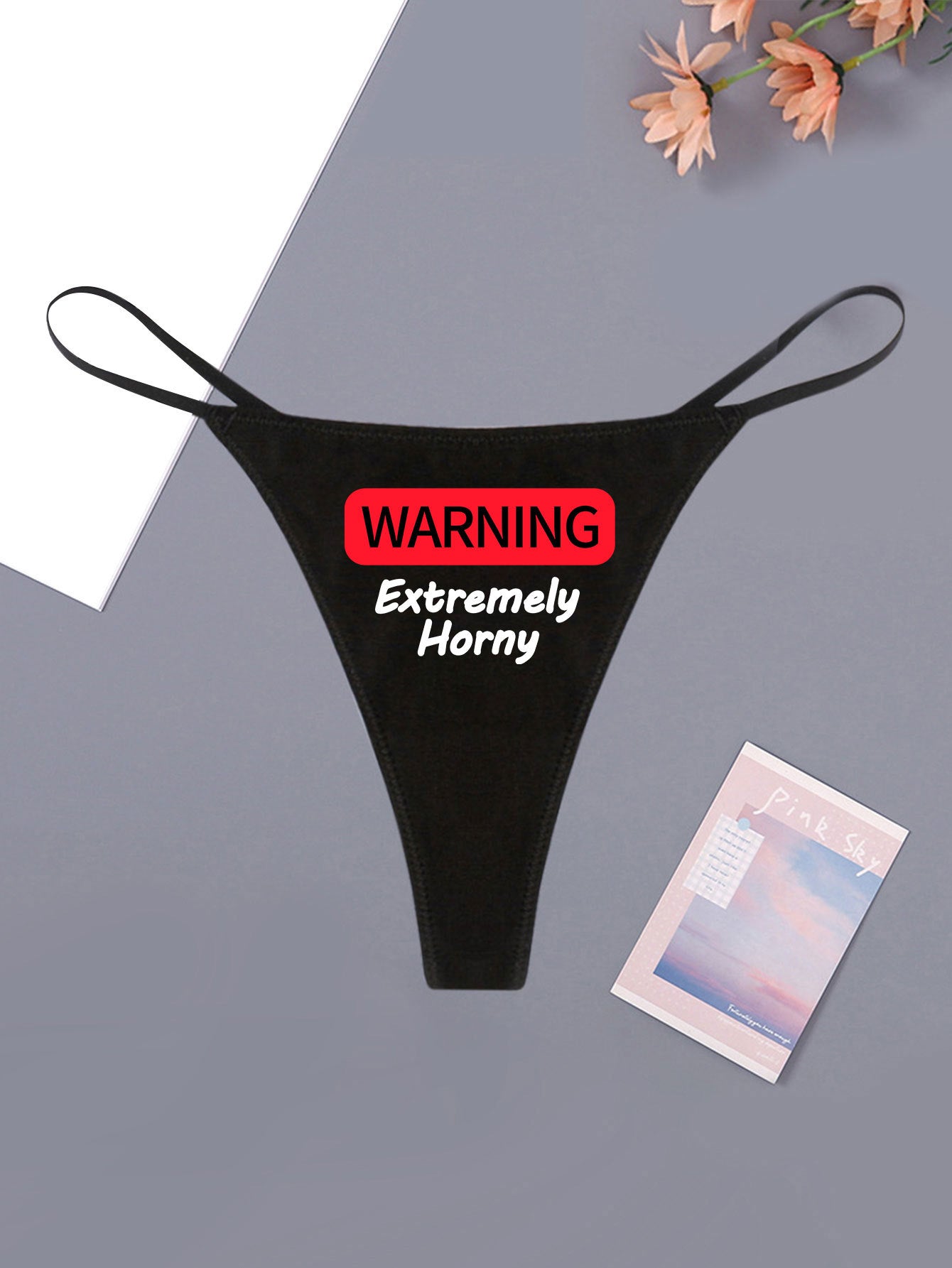 Halloween Ice Silk Seamless One Piece Breathable Sexy Thin Belt Printing T-back
