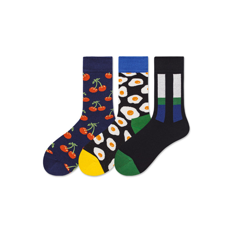 Spring And Summer Socks Trend Skateboarding Socks Cotton Stockings College Style Cotton Striped Socks