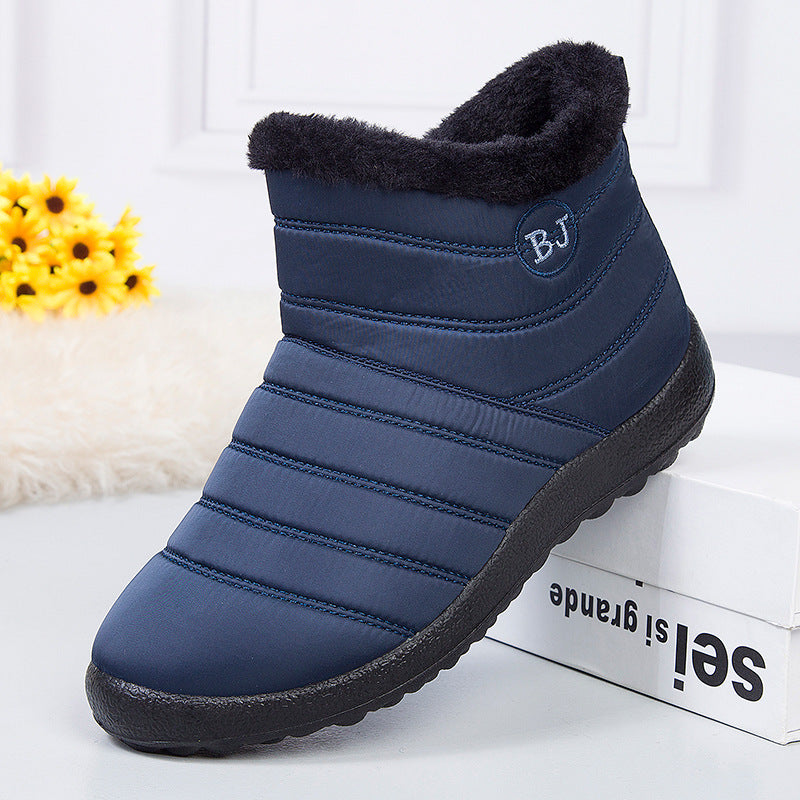 Womens Waterproof Mid-Calf Zip Snow Boots For Fall And Winter