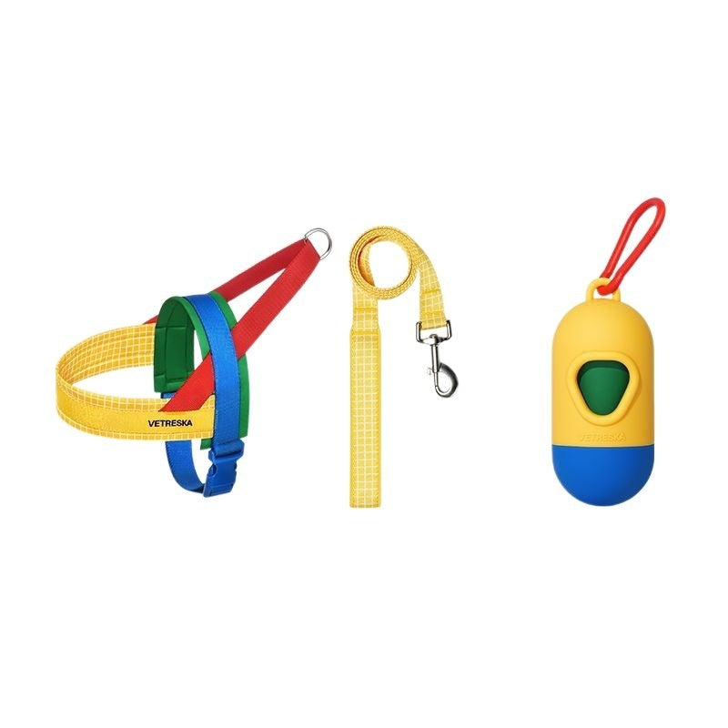 Pet Dog Walking Chest Strap And Traction Rope Set