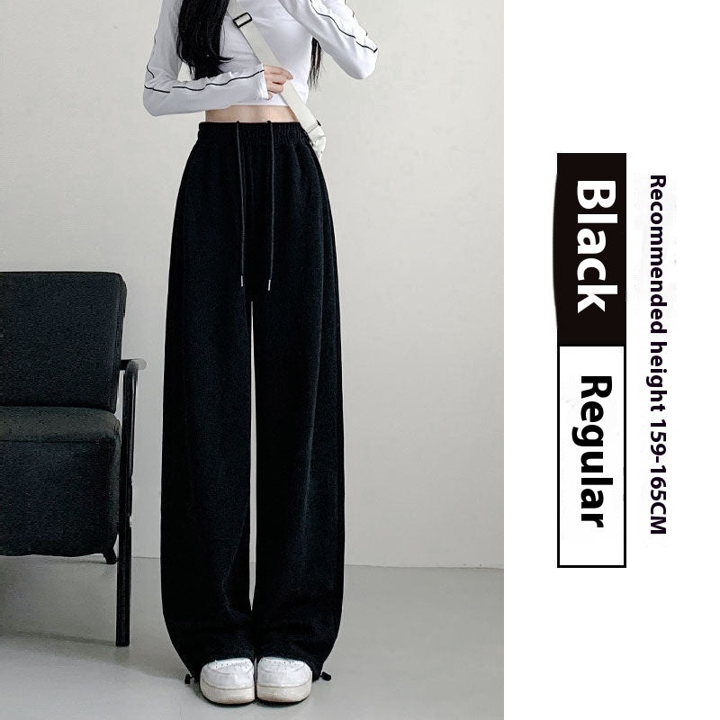 High Street Loose Wide Leg Leisure Ankle-tied Sweatpants