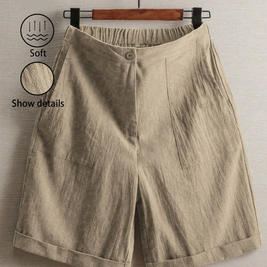 Casual American-style Capri Pants With A Wide Leg