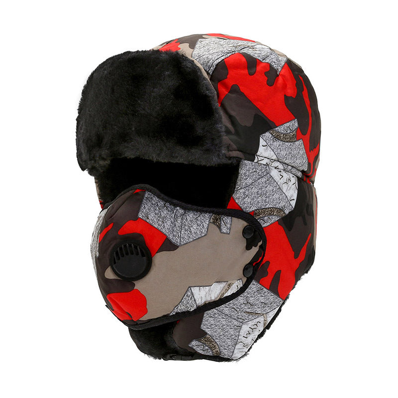 Ushanka Outdoor Riding Face Care Cold-resistant Earflaps Warm Hat