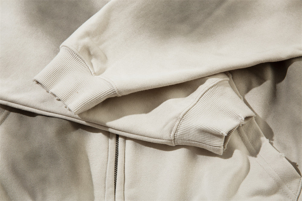 Spray Painting Dirty Hooded Coat For Men