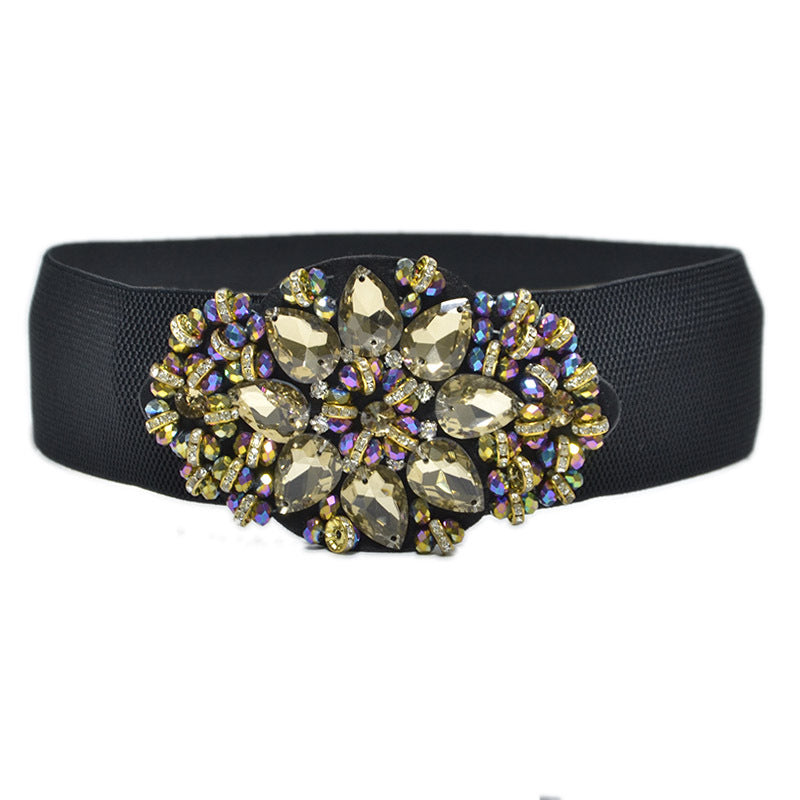 Women's Sweet And Elegant Color Rhinestone Inlaid Girdle