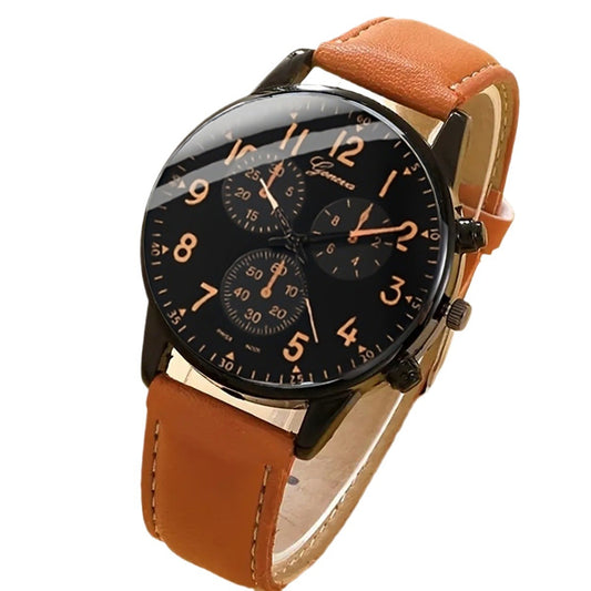 Belt Quartz Watch With Woven Bracelet