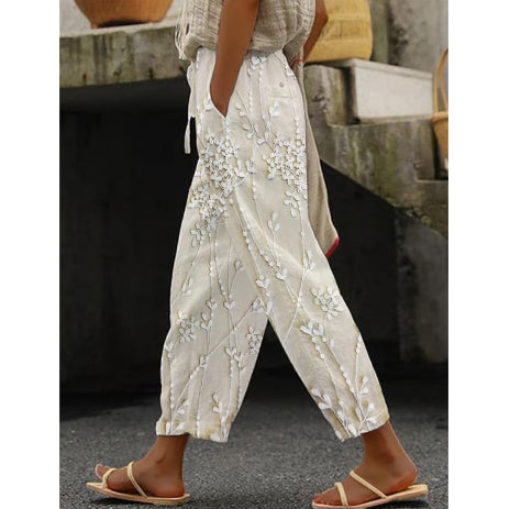Printed Pattern Fashion Casual Trend Women's Ankle Banded Pants