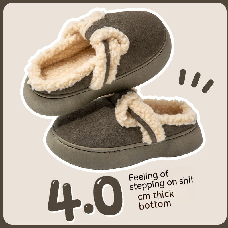 Women's Fur Slippers Winter Interior Home Plush All-matching