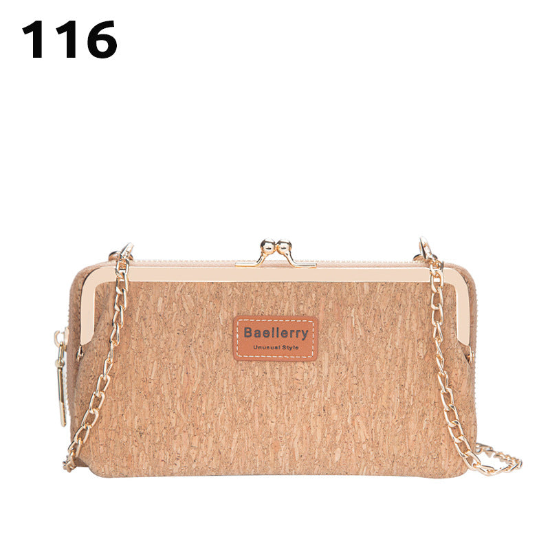 Women's Fashion Cross Section Print Multifunctional Zipper Shoulder Crossbody Bag