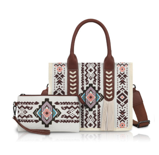 Cotton And Linen Printed Women's One Shoulder Portable Messenger Bag
