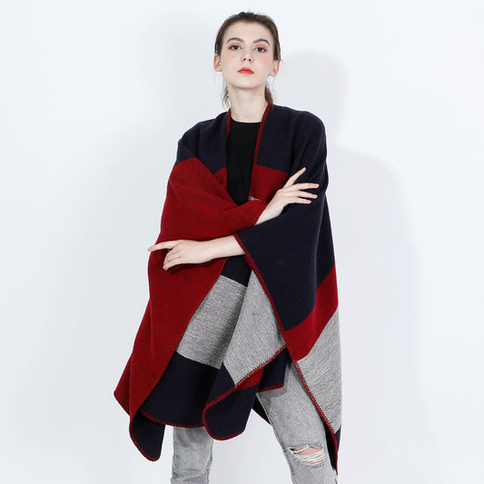 Women's Jacquard Silver Silk Shawl