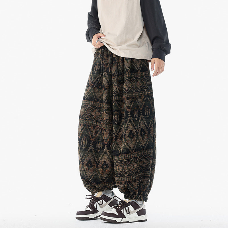 Thick Warm Ethnic Style Bloomers Loose Casual Pants