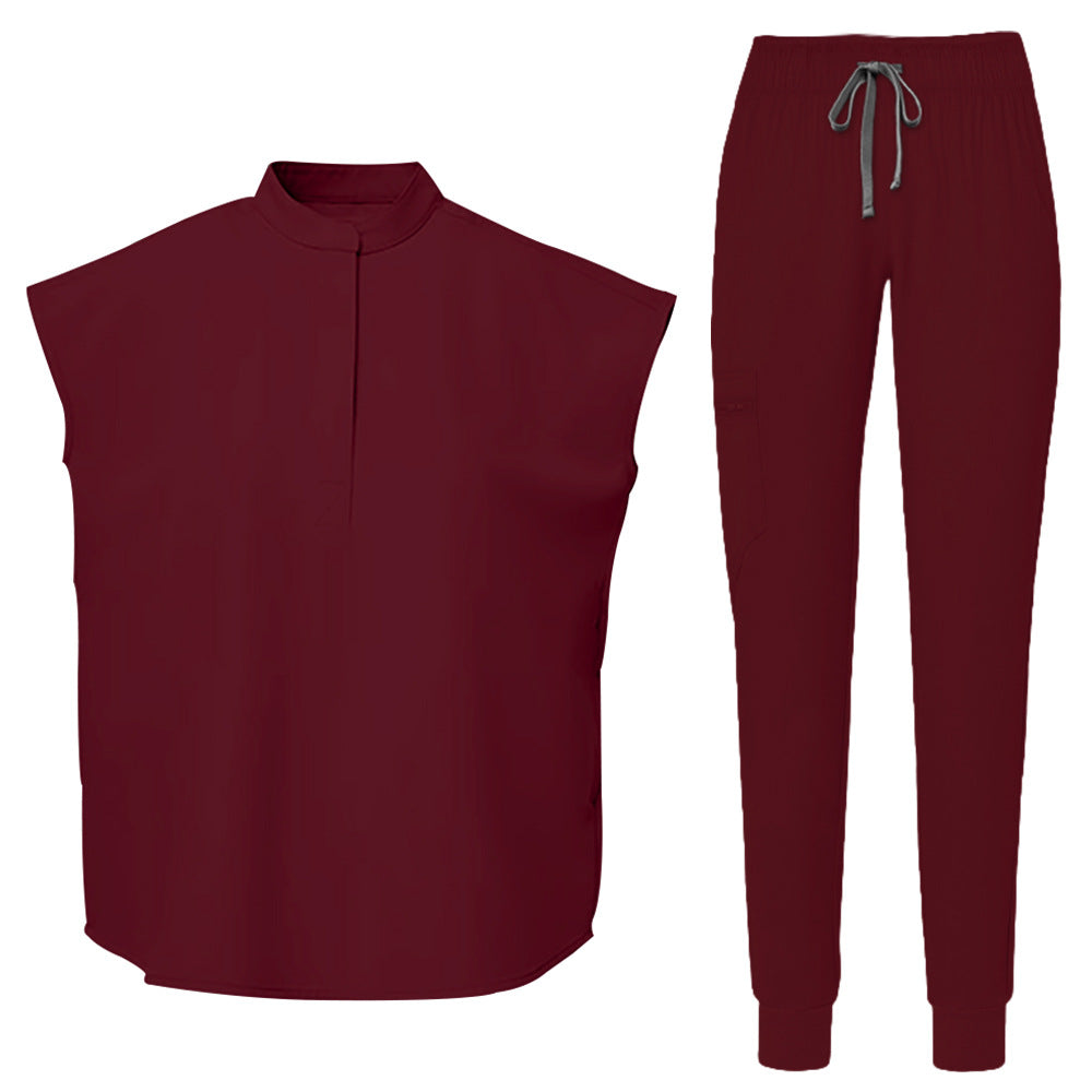 Women's Fashionable Workwear With A Stand-up Collar And Large Cuffs