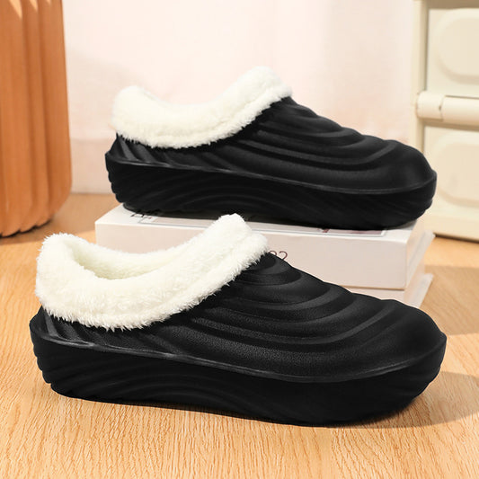 Warm Men's And Women's Waterproof Anti-mud Bottom Cotton Shoes