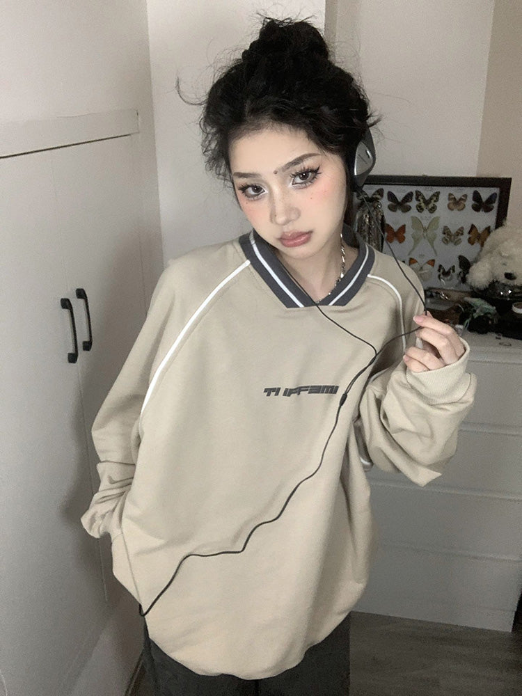 Women's Early Autumn New Retro Design Cotton Sweater