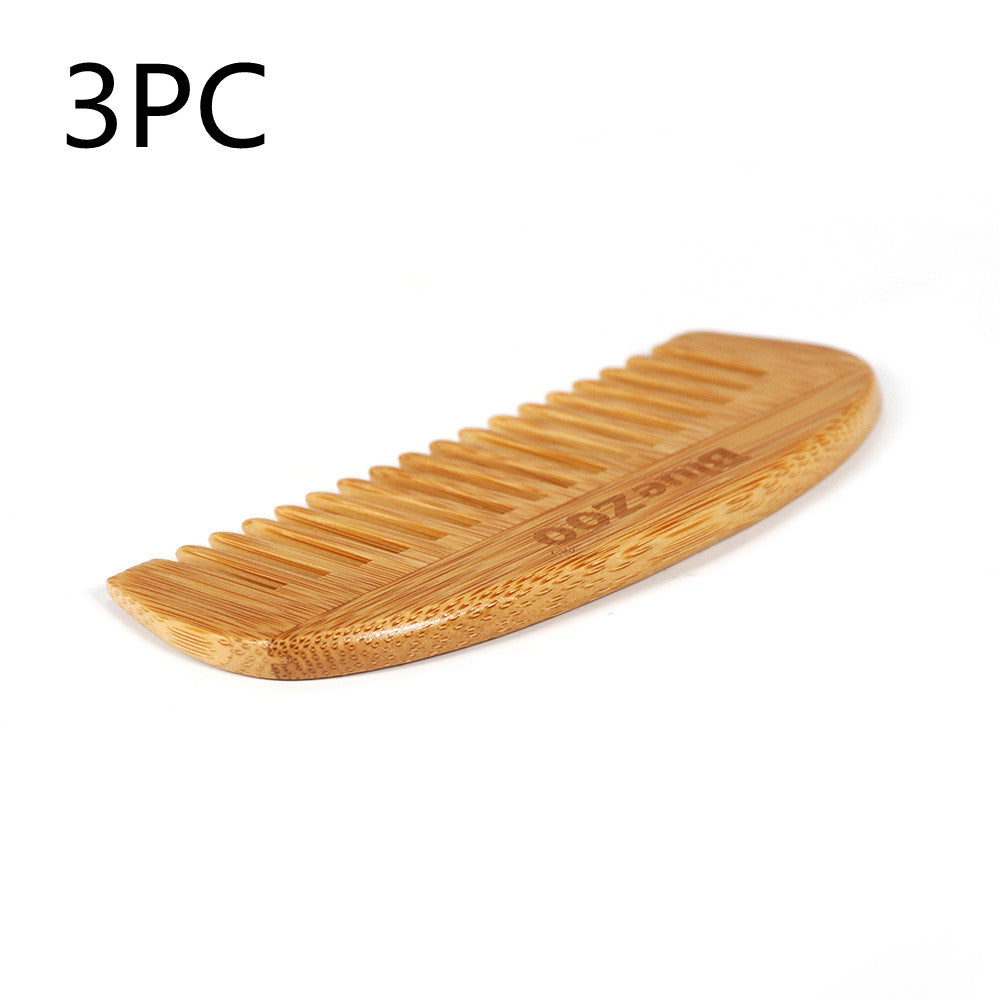 Naturlig bambustræ hårkam massage hovedbund antistatisk herrekam 12x5,2 cm damehårstylingredskab hovedmeridian massagekam