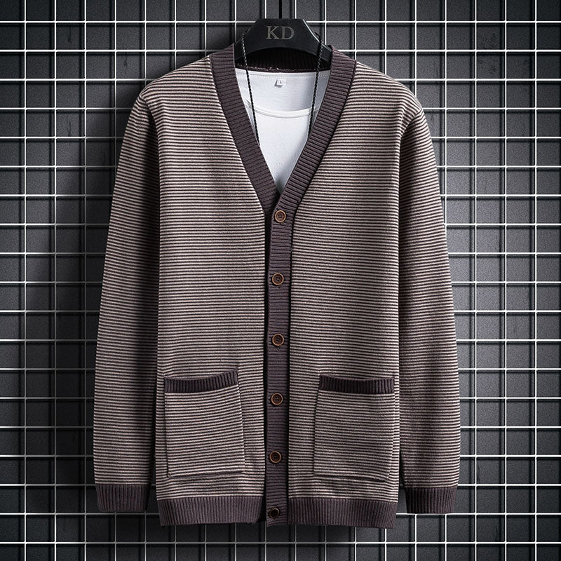 Long Sleeve Fashion City Round Neck Men's Sweater