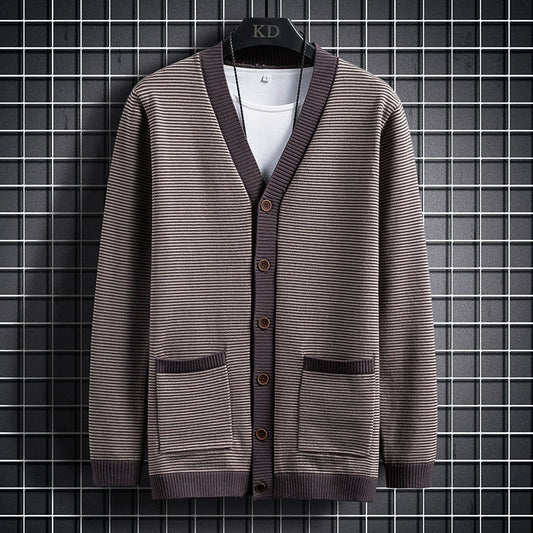 Long Sleeve Fashion City Round Neck Men's Sweater