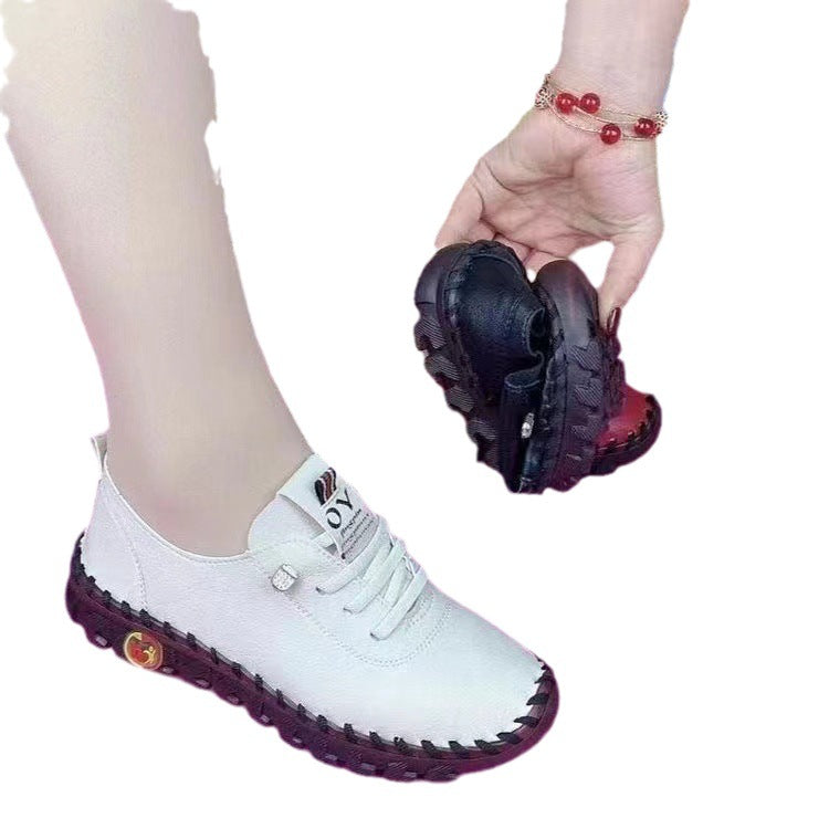 Fat Feet Tendon Bottom Soft Bottom Soft Surface Middle-aged Large Size Women's Shoes
