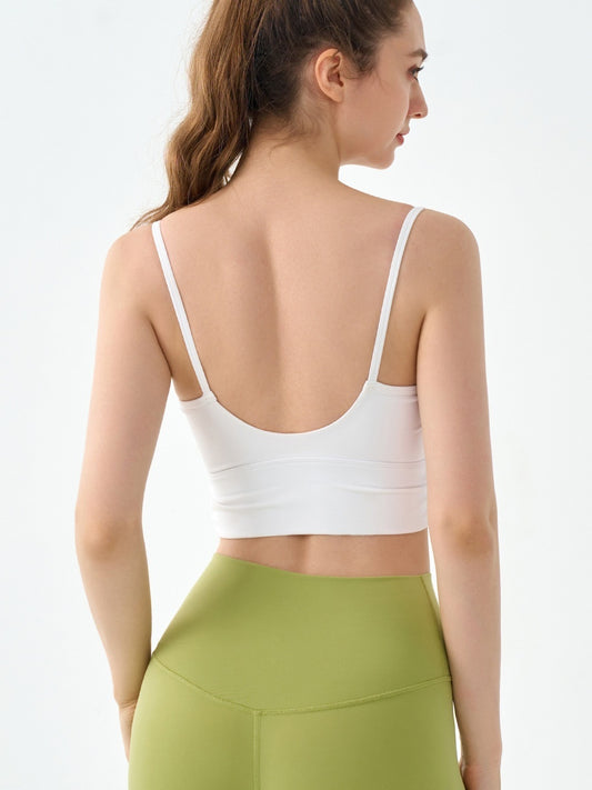 Short Sports Vest With Chest Pad Waist Pleated Workout Bra