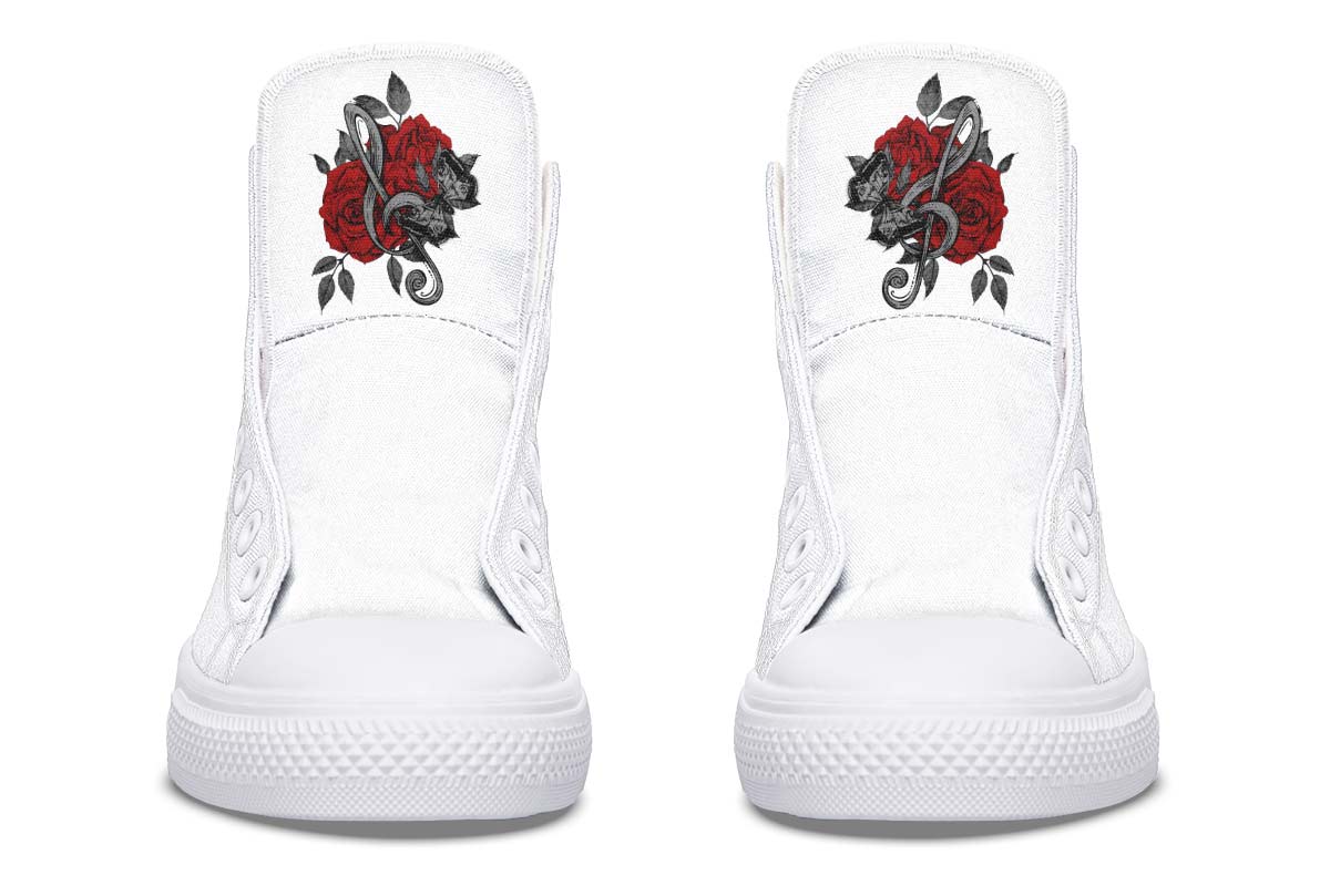 Men's And Women's Fashion Color Printing High-top Canvas Shoes