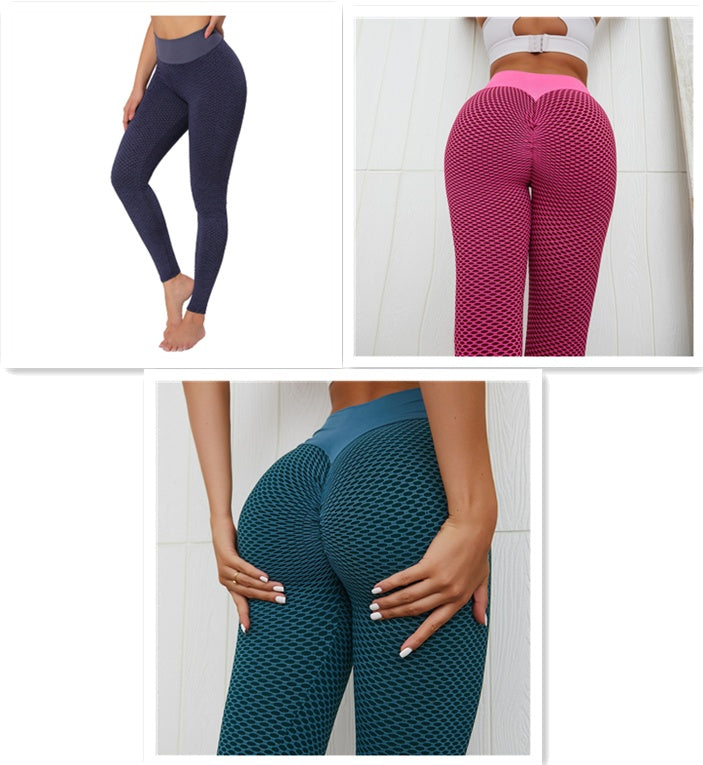 Ternede Leggings Fitness Yogabukser Til Kvinder Sømløse High Waist Leggings Åndbare Gym