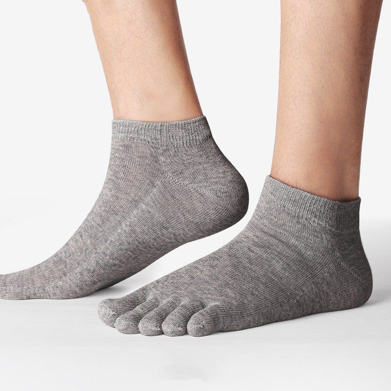 Pure Cotton Men's Thin Deodorant Short Toe Socks