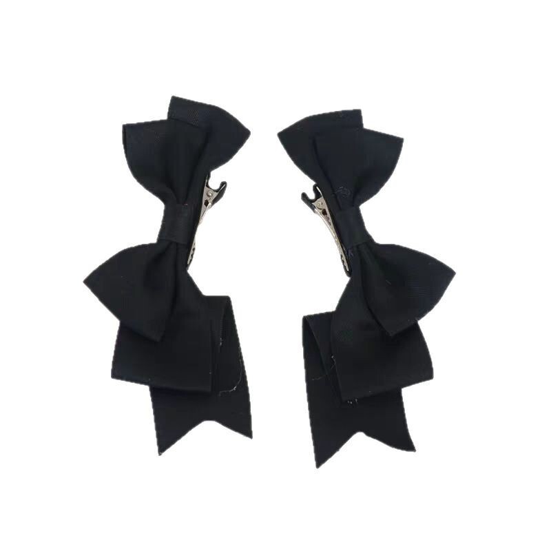Bow Barrettes Cute Advanced Sweet Double Hair Accessory For Ponytail