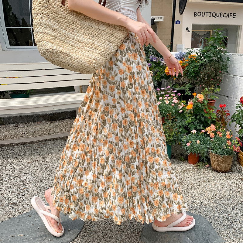 Printed Skirt Slimming Women's Summer Dress