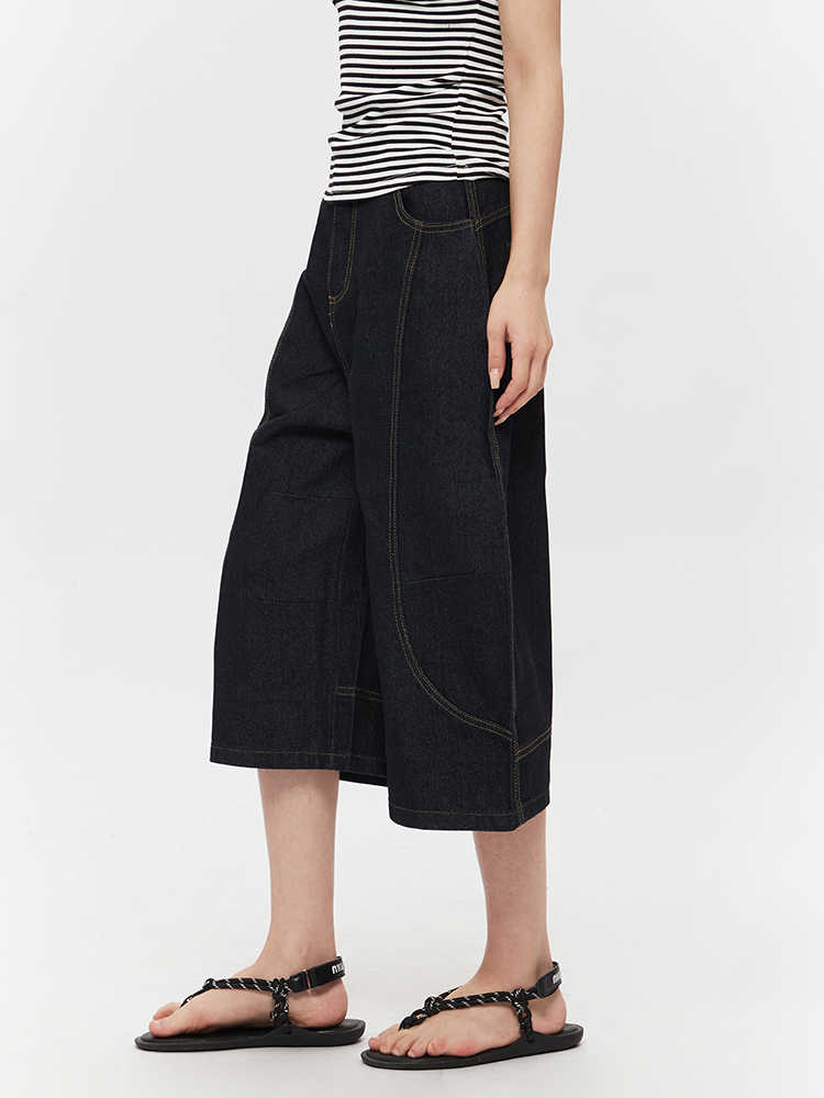 Women's Straight Loose Retro Washed Do The Old Cowboy Shorts