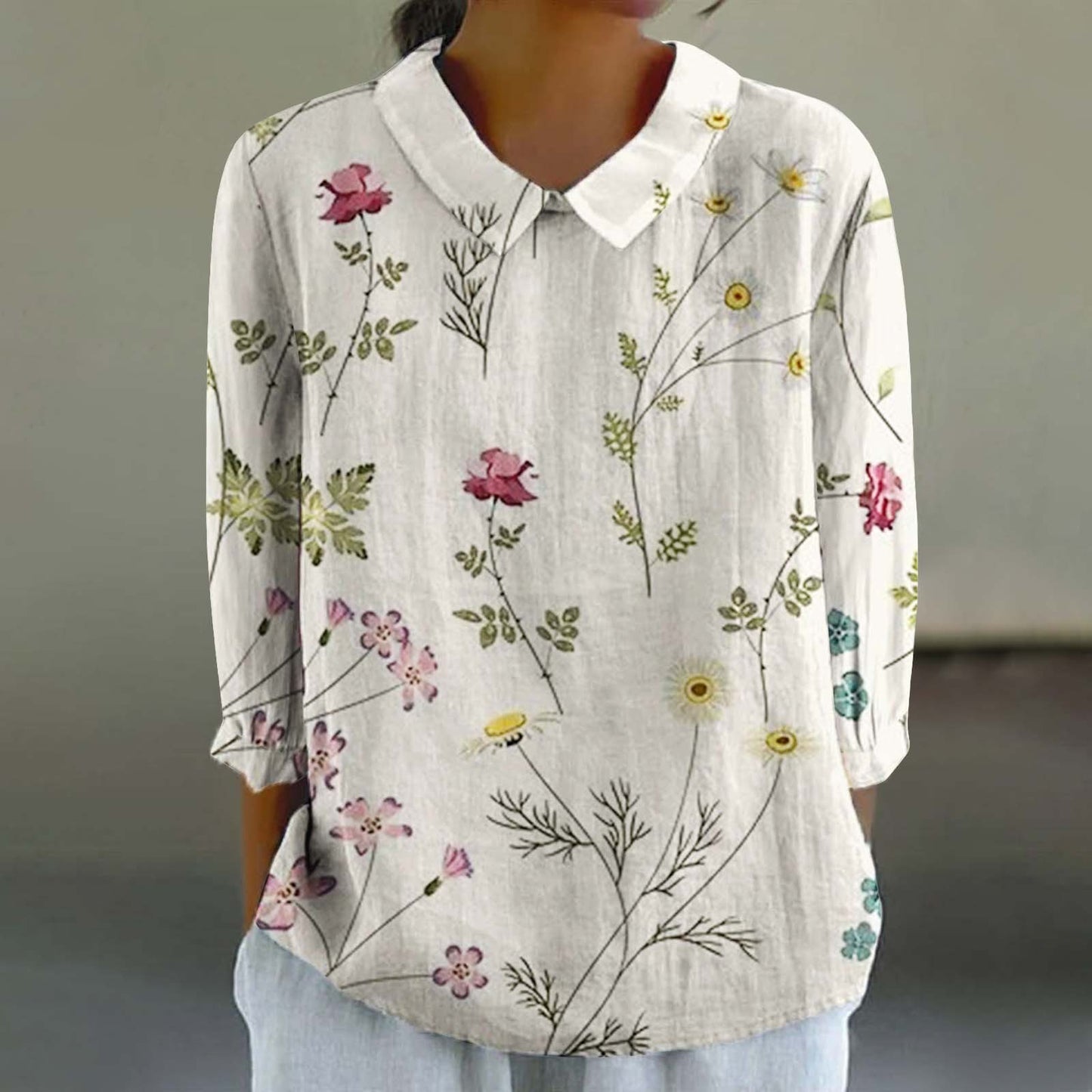Women's Loose Casual Graffiti Printing Shirt